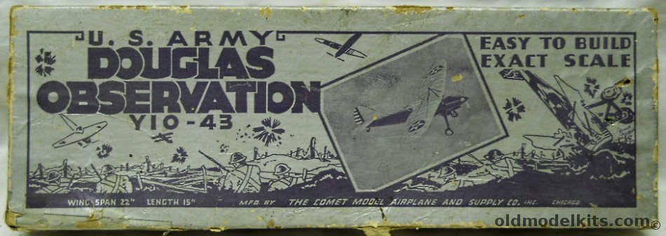 Comet US Army Observation Y10-43 - 22 Inch Wingspan Flying Aircraft - (Y10 43) plastic model kit